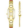 imageAnne Klein Womens Premium Crystal Accented Bangle Watch and Bracelet Set AK3898Rust BrownGold