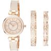 imageAnne Klein Womens Accented Bangle Watch and Bracelet Set AK3296Rose GoldBlush Pink