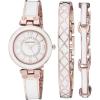 imageAnne Klein Womens Accented Bangle Watch and Bracelet Set AK3296Rose GoldWhite