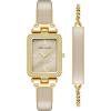 imageAnne Klein Womens Premium Crystal Accented Bangle Watch and Bracelet Set AK3898TanGold
