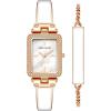 imageAnne Klein Womens Premium Crystal Accented Bangle Watch and Bracelet Set AK3898WhiteRose Gold
