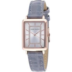 imageAnne Klein Womens Glitter Accented CrocoGrain Strap Watch AK3820GreyRose Gold