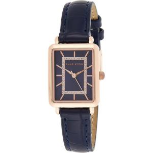 imageAnne Klein Womens Glitter Accented CrocoGrain Strap Watch AK3820Navy BlueRose Gold