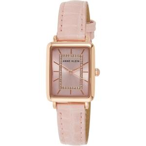 imageAnne Klein Womens Glitter Accented CrocoGrain Strap Watch AK3820PinkRose Gold