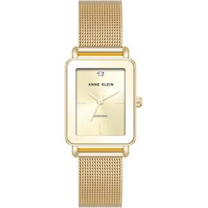 imageAnne Klein Womens Genuine Diamond Dial Mesh Bracelet WatchGold