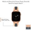 imageAnne Klein Oceanworks Plastic Link Bracelet for Apple Watch Secure Adjustable Fits Most WristsBlueRose Gold