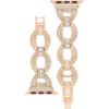 imageAnne Klein Premium Crystal Accented Fashion Bracelet for Apple Watch Secure Adjustable Apple Watch Band Replacement Fits Most WristsRose Gold