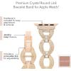 imageAnne Klein Premium Crystal Accented Fashion Bracelet for Apple Watch Secure Adjustable Apple Watch Band Replacement Fits Most WristsRose Gold