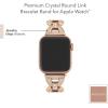 imageAnne Klein Premium Crystal Accented Fashion Bracelet for Apple Watch Secure Adjustable Apple Watch Band Replacement Fits Most WristsRose Gold