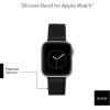 imageAnne Klein Silicone Fashion Band for Apple Watch Secure Adjustable Apple Watch Band Replacement Fits Most WristsBlackSilver