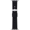 imageAnne Klein Silicone Fashion Band for Apple Watch Secure Adjustable Apple Watch Band Replacement Fits Most WristsBlackSilver
