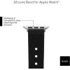 imageAnne Klein Silicone Fashion Band for Apple Watch Secure Adjustable Apple Watch Band Replacement Fits Most WristsBlackSilver