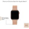 imageAnne Klein Silicone Fashion Band for Apple Watch Secure Adjustable Apple Watch Band Replacement Fits Most WristsBlush Pink
