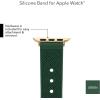 imageAnne Klein Silicone Fashion Band for Apple Watch Secure Adjustable Apple Watch Band Replacement Fits Most WristsGreenGold