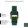 imageAnne Klein Silicone Fashion Band for Apple Watch Secure Adjustable Apple Watch Band Replacement Fits Most WristsGreenGold