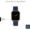 imageAnne Klein Silicone Fashion Band for Apple Watch Secure Adjustable Apple Watch Band Replacement Fits Most WristsNavy BlueRose Gold