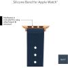 imageAnne Klein Silicone Fashion Band for Apple Watch Secure Adjustable Apple Watch Band Replacement Fits Most WristsNavy BlueRose Gold