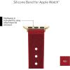 imageAnne Klein Silicone Fashion Band for Apple Watch Secure Adjustable Apple Watch Band Replacement Fits Most WristsRedGold