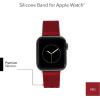 imageAnne Klein Silicone Fashion Band for Apple Watch Secure Adjustable Apple Watch Band Replacement Fits Most WristsRedGold