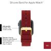 imageAnne Klein Silicone Fashion Band for Apple Watch Secure Adjustable Apple Watch Band Replacement Fits Most WristsRedGold