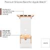 imageAnne Klein Silicone Fashion Band for Apple Watch Secure Adjustable Apple Watch Band Replacement Fits Most WristsWhite