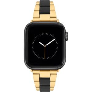 imageAnne Klein Oceanworks Plastic Link Bracelet for Apple Watch Secure Adjustable Fits Most WristsBlackGold