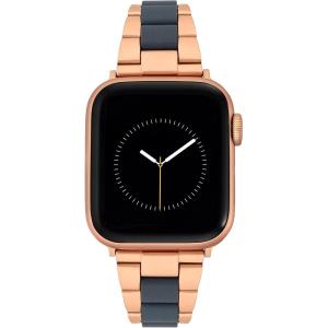 imageAnne Klein Oceanworks Plastic Link Bracelet for Apple Watch Secure Adjustable Fits Most WristsBlueRose Gold
