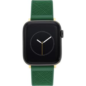 imageAnne Klein Silicone Fashion Band for Apple Watch Secure Adjustable Apple Watch Band Replacement Fits Most WristsGreenGold