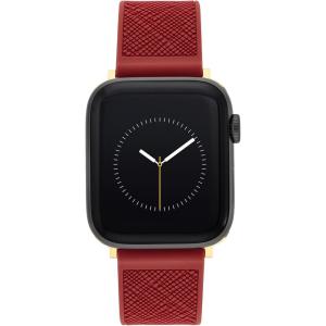 imageAnne Klein Silicone Fashion Band for Apple Watch Secure Adjustable Apple Watch Band Replacement Fits Most WristsRedGold