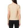 imageAnne Klein Womens Sequin WTriple Mesh Ss Banded TeeGold Dust