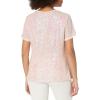 imageAnne Klein Womens Sequin WTriple Mesh Ss Banded TeeRosette Combo