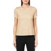 imageAnne Klein Womens Sequin WTriple Mesh Ss Banded TeeGold Dust