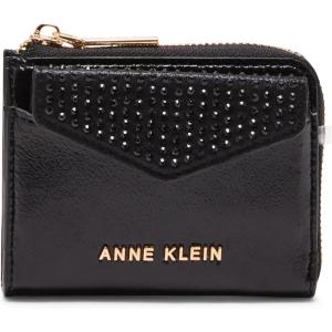imageAnne Klein AK 2 Piece Envelope Flap Curved Wallet with Rhinestones Black