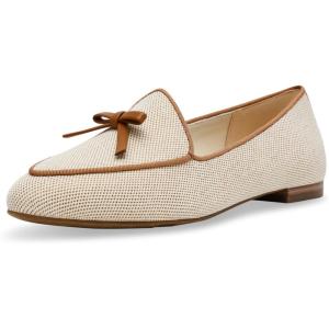 imageAnne Klein Womens Town Loafer FlatNatural Cognac