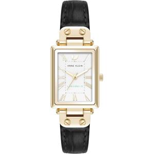 imageAnne Klein Womens Sustainable CrocoGrain Leather Strap Watch AK5152Black