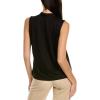 imageAnne Klein Womens Harmony Knit VNeck Sleeveless Tie BlousAsphalt