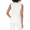 imageAnne Klein Womens Harmony Knit VNeck Sleeveless Tie BlousBright White