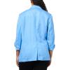 imageAnne Klein Womens Ruched Linen OneButton BlazerAdriatic