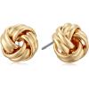 imageAnne Klein Womens Pierced Earrings Knot Stud Gold One Size