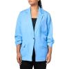 imageAnne Klein Womens Ruched Linen OneButton BlazerAdriatic