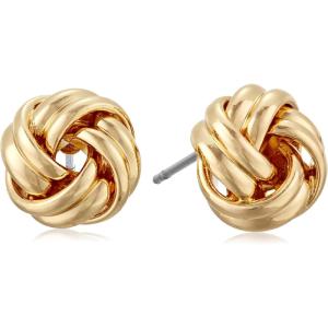 imageAnne Klein Womens Pierced Earrings Knot Stud Gold One Size