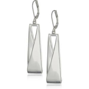 imageAnne Klein quotClassicsquot SilverTone Linear Drop Earrings