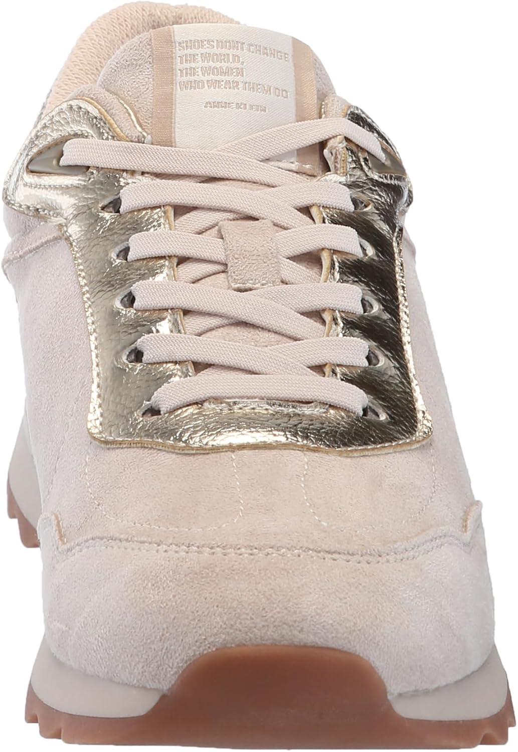 imageAnne Klein Womens Runner Faux Suede Lifestyle Casual and Fashion SneakersBeige