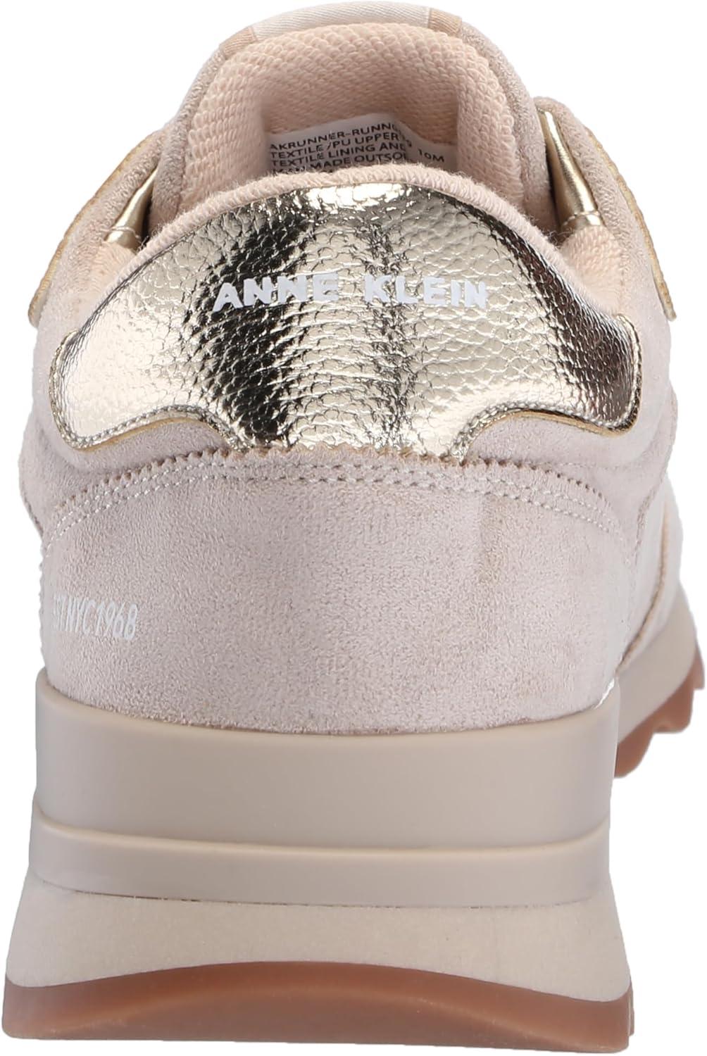 imageAnne Klein Womens Runner Faux Suede Lifestyle Casual and Fashion SneakersBeige