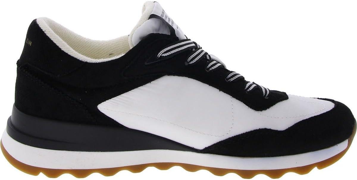 imageAnne Klein Womens Runner Faux Suede Lifestyle Casual and Fashion SneakersBlackWhite