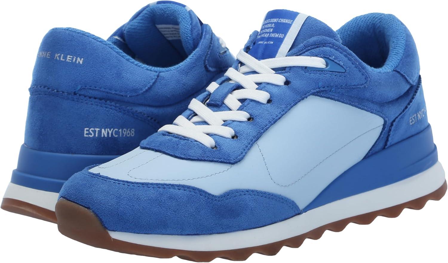 imageAnne Klein Womens Runner Faux Suede Lifestyle Casual and Fashion SneakersBlue