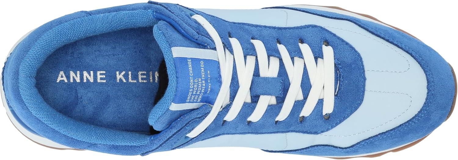 imageAnne Klein Womens Runner Faux Suede Lifestyle Casual and Fashion SneakersBlue