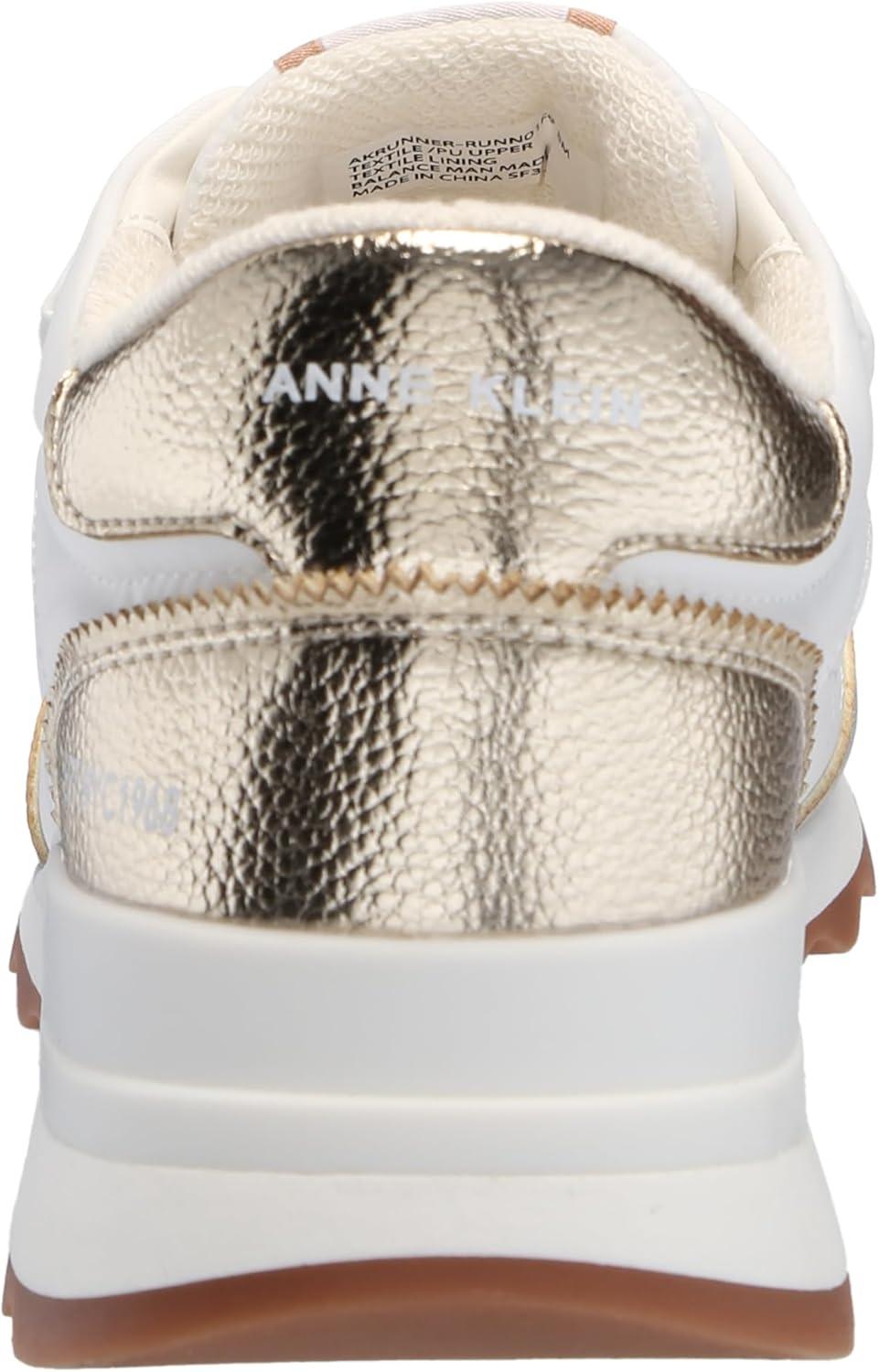 imageAnne Klein Womens Runner Faux Suede Lifestyle Casual and Fashion SneakersWhite
