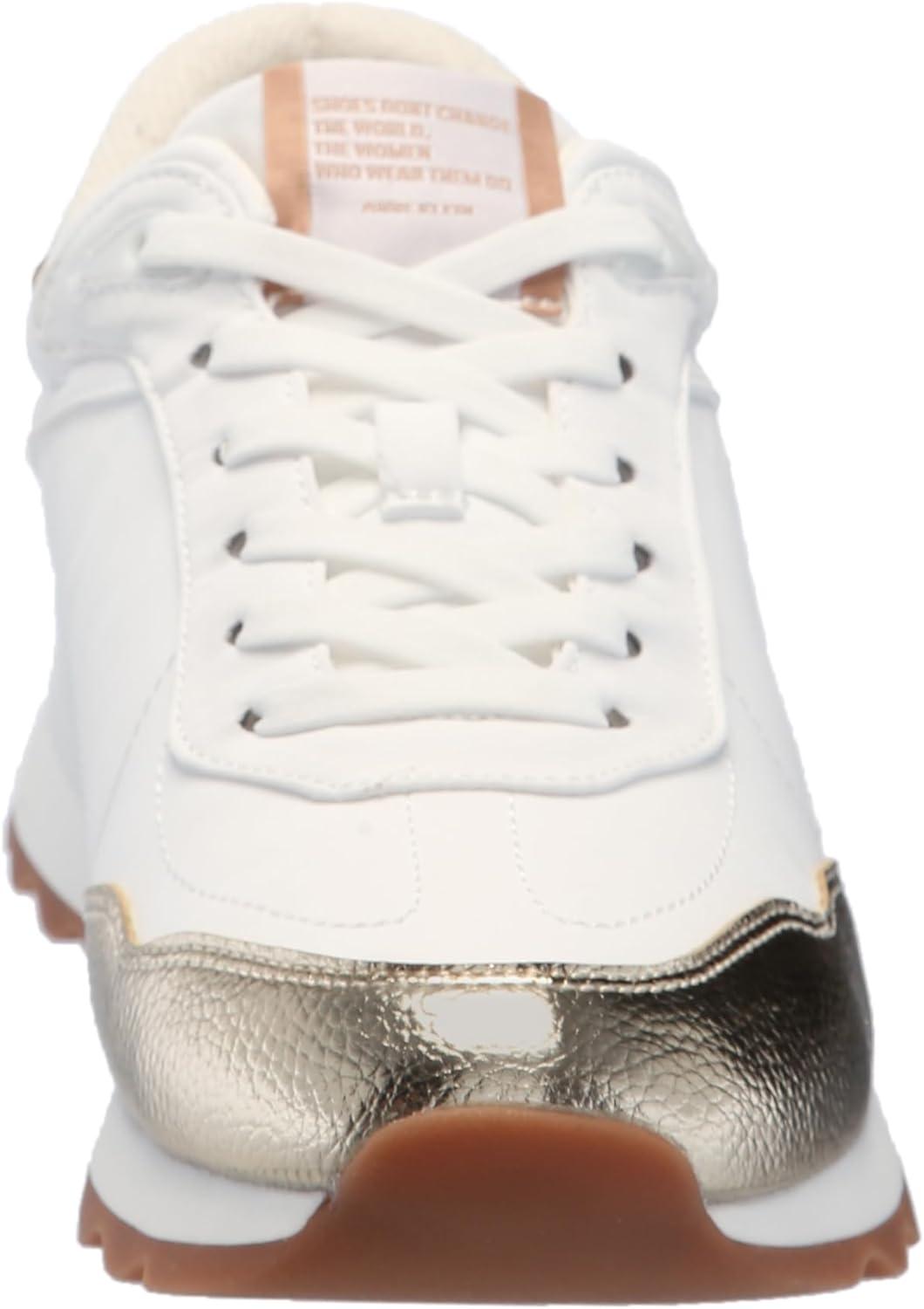 imageAnne Klein Womens Runner Faux Suede Lifestyle Casual and Fashion SneakersWhite