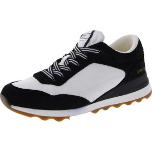 imageAnne Klein Womens Runner Faux Suede Lifestyle Casual and Fashion SneakersBlackWhite
